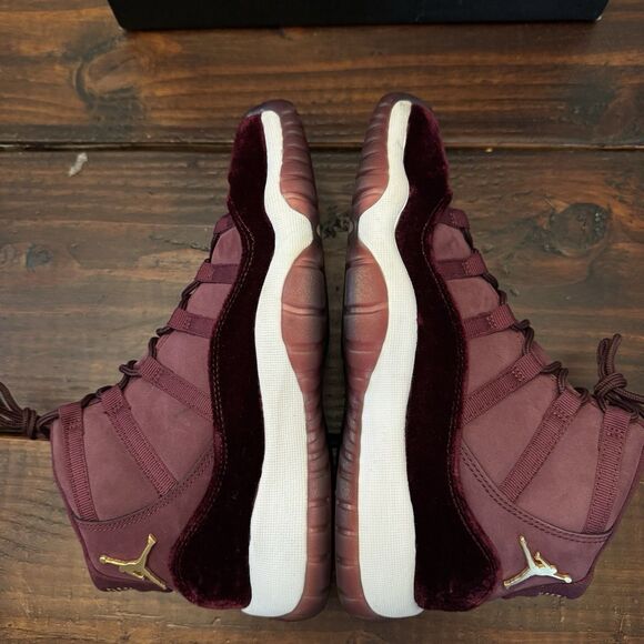 Air Jordan 11 Retro GG Heiress Velvet Maroon Shoes - Picture 7 of 11